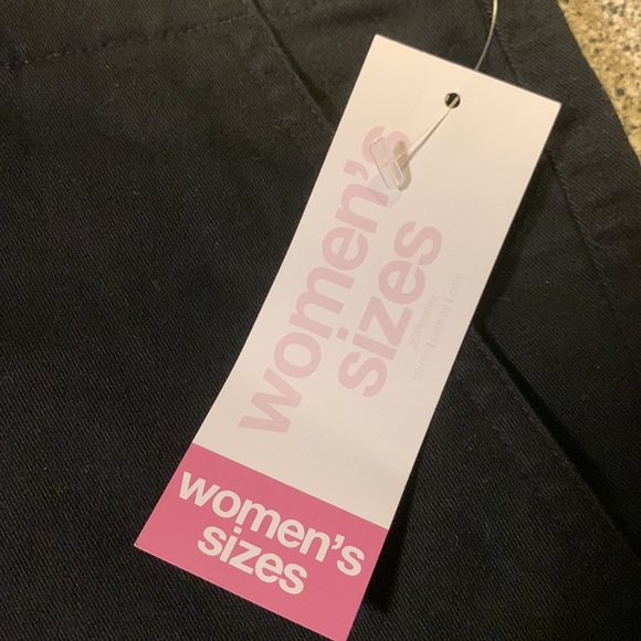 St John's Bay Women's Bermuda Shorts 20W Mid Rise 100% cotton Black 4pockets NWT - Picture 3 of 11